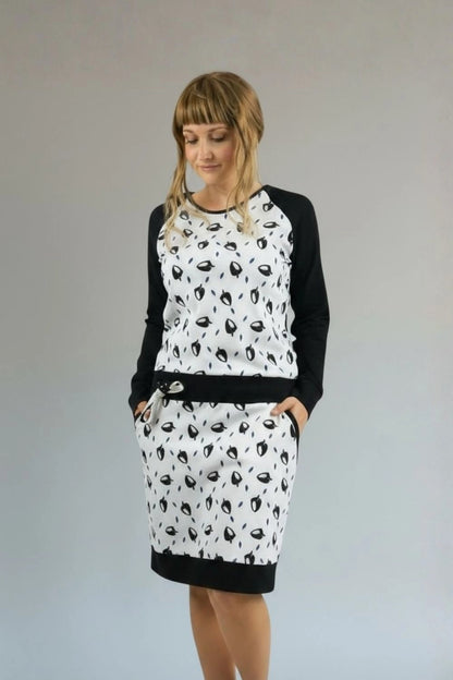 PDF Sewing Pattern - Raglan Jersey Dress (EU 32-54 / US 2-24 / UK 6-28)