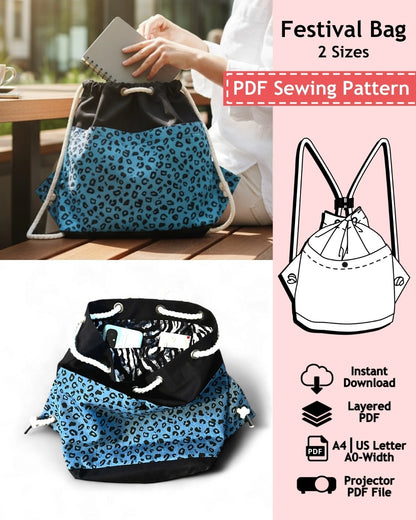 PDF Sewing Pattern Festival Bag