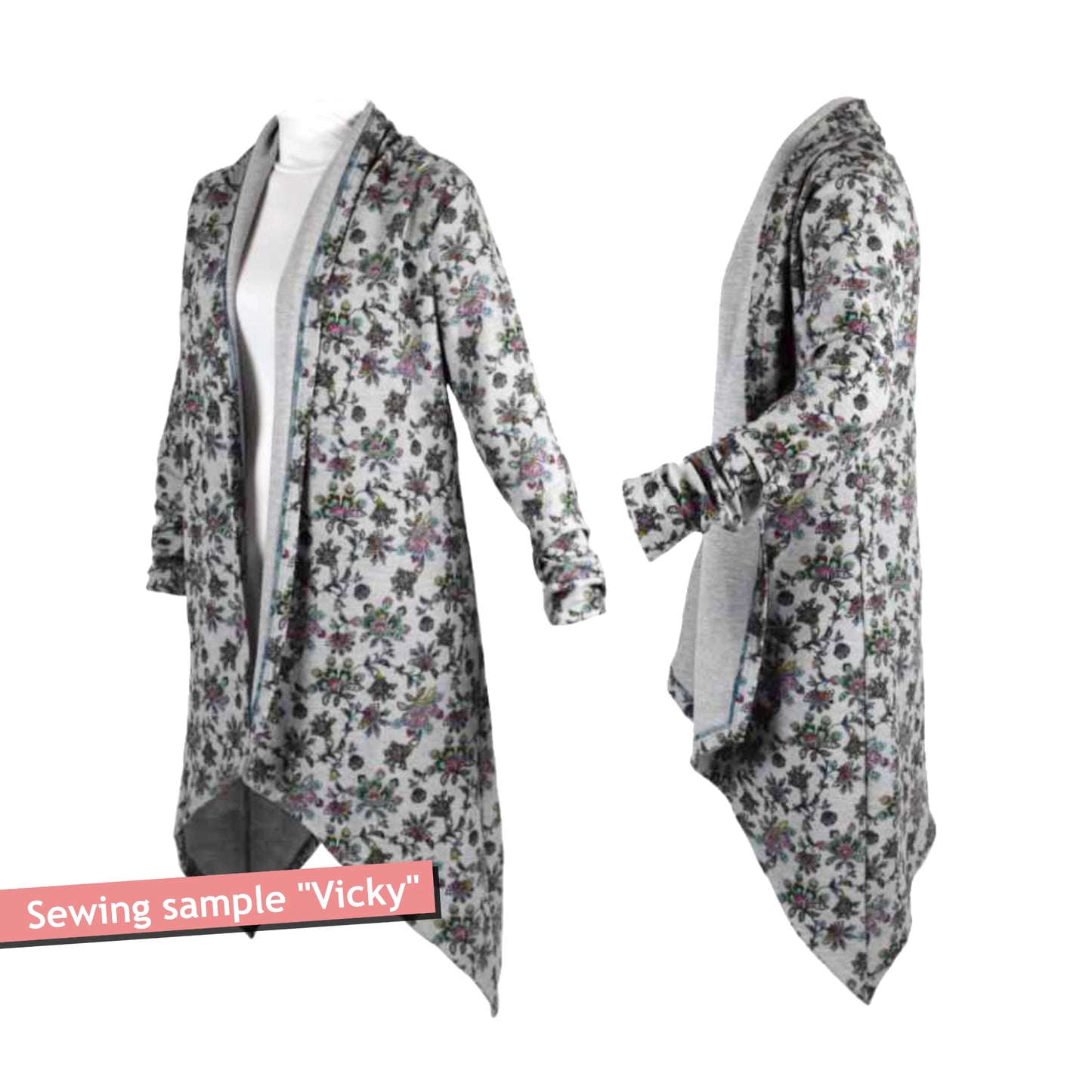 PDF Sewing Pattern Sweat Cardigan (EU 32-54 / US 2-24 / UK 6-28)