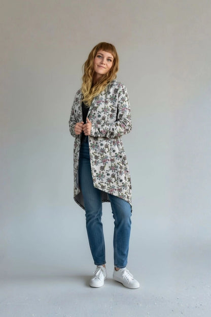 PDF Sewing Pattern Sweat Cardigan (EU 32-54 / US 2-24 / UK 6-28)
