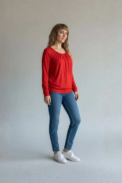 PDF Sewing Pattern Top with Pleats - Women