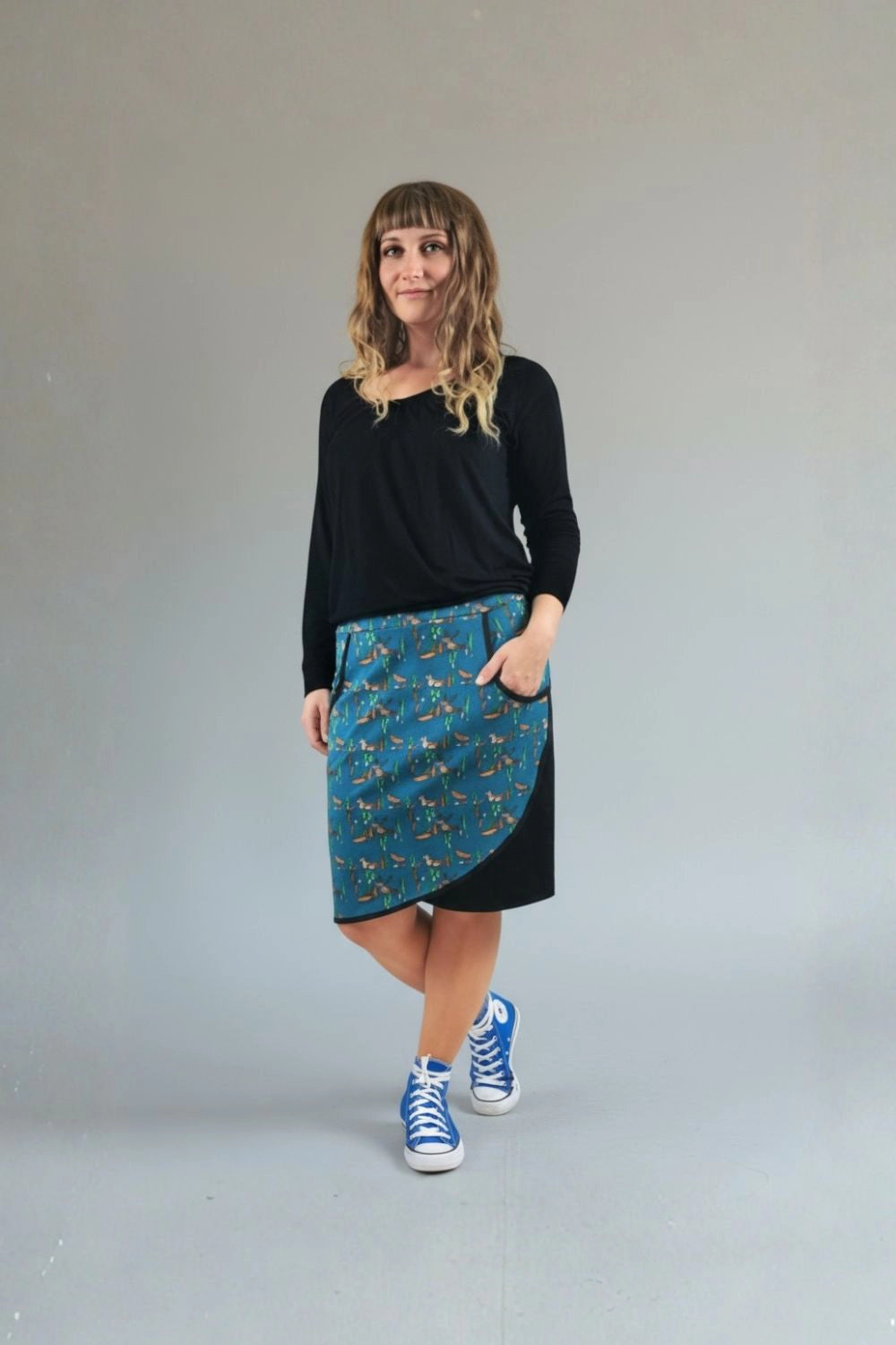 PDF Sewing Pattern Jersey Skirt - Fake Wrap (EU 32-54 / US 2-24 / UK 6-28)