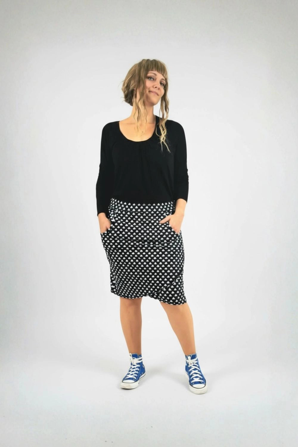 PDF Sewing Pattern Jersey Skirt - Fake Wrap (EU 32-54 / US 2-24 / UK 6-28)